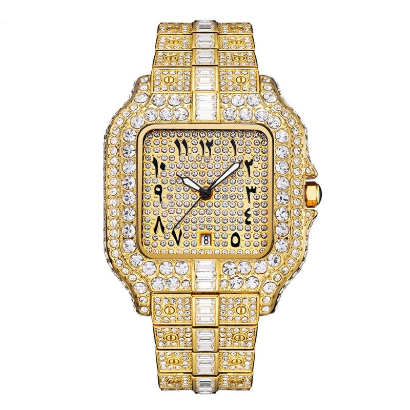 Elite 40mm Cartier Santos Full Arabic Iced-Out