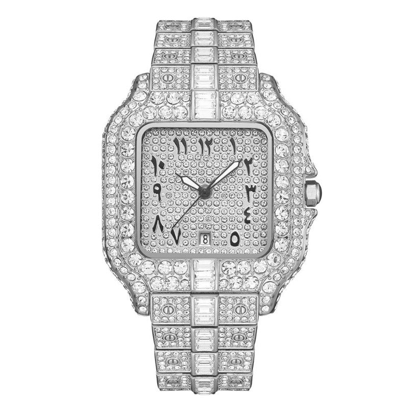 Elite 40mm Cartier Santos Full Arabic Iced-Out