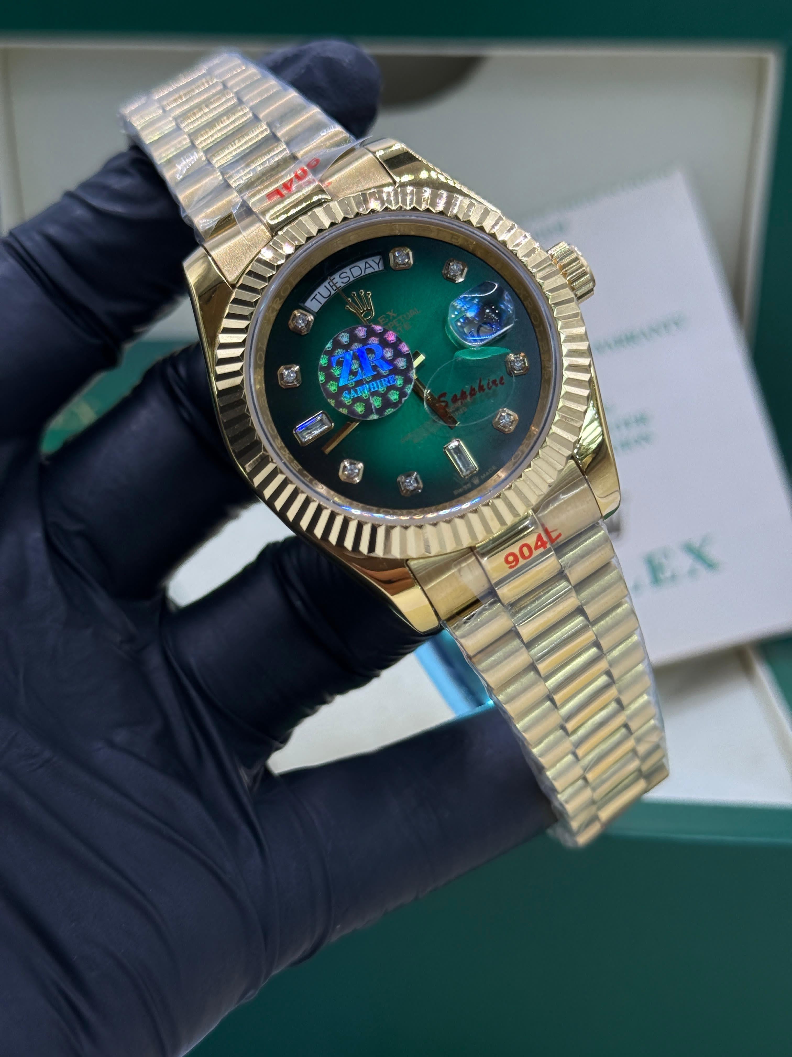 Elite Rolex Day-Date Gold Chain Watch