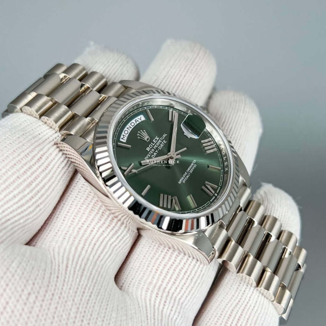 Elite RLX Day-Date Steel Green-Black Dial