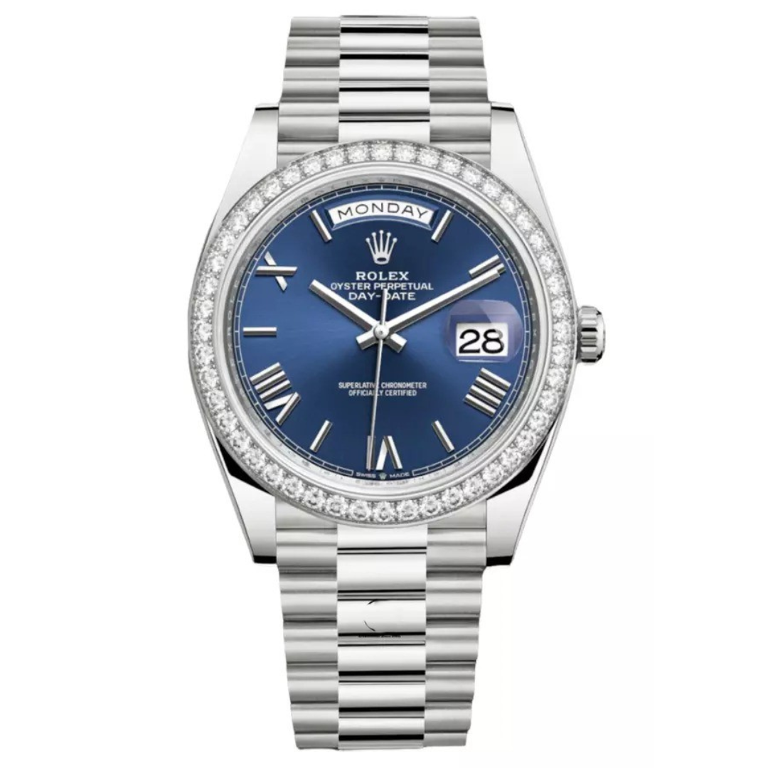 Elite RLX Day-Date Stainless Steel Diamond Dial